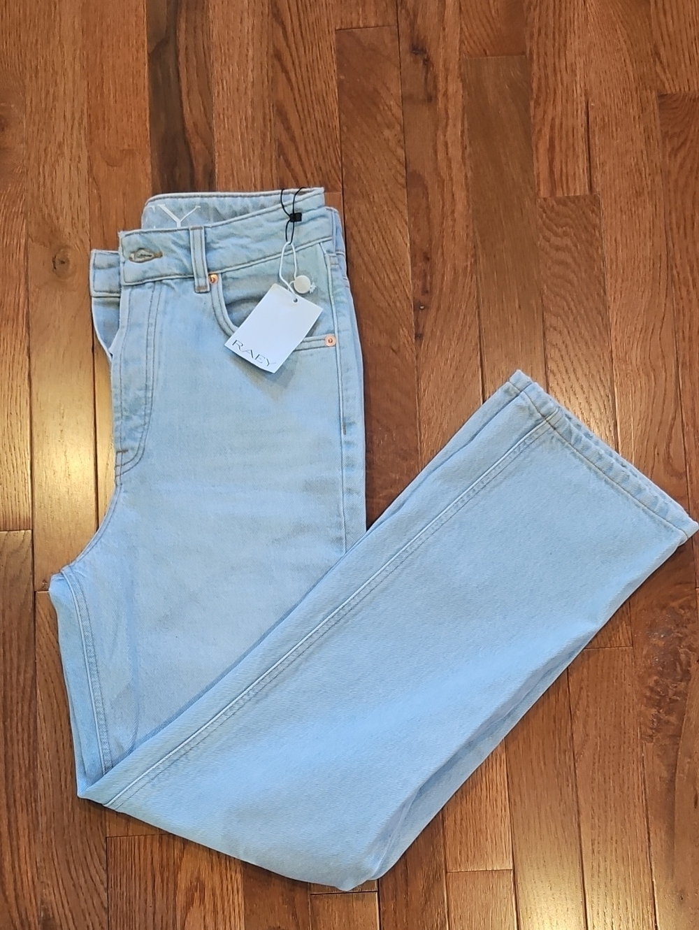 Sz. 27 Raey High-Rise Light Blue Women's Jeans — Classic Straight Leg